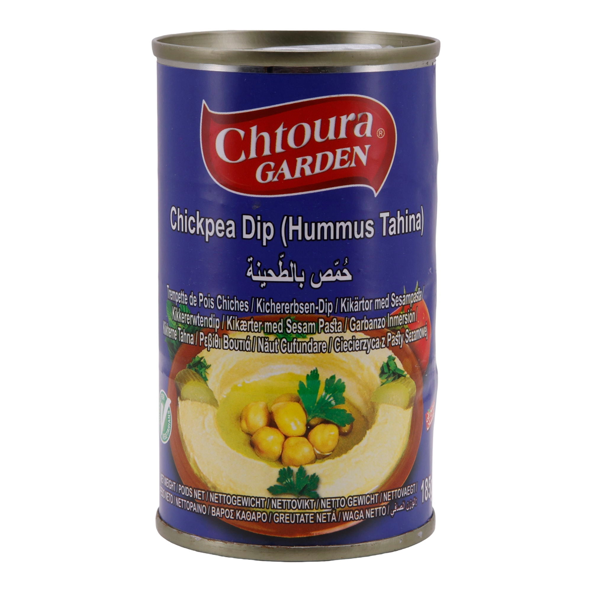 Dip Chtoura Garden | Chickpea Dip (Hummus Tahina) | Vegan, cremig | 185 g CHTOURA GARDEN